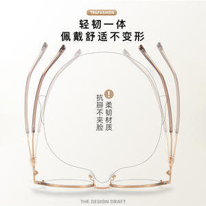 Montura de Gafas Redondas Marca V, Tamaño Mediano, Lentes Acrílicas con Protección Anti Luz Azul, Unisex - Product Image 3