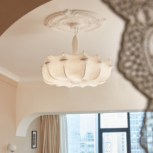 Tempat lilin suspensi LED, gaya Modern 3500K CCT sutra LED dapat diredupkan AC kompatibel untuk ruang tamu kamar tidur Hotel - Product Image 5