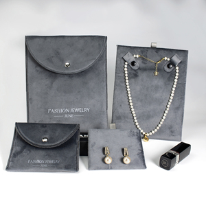 Bolsa de terciopelo de microfibra personalizada de alta calidad para joyería con almohadilla/soporte interior, bolsa para pendientes, soporte para exhibición de collares - Product Image 2