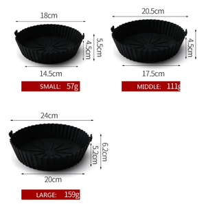 7/8/9.5 Inch New Arrivals Reusable <strong>Silicone</strong> <strong>Air</strong> <strong>Fryer</strong> Pot Accessories Non-stick <strong>Air</strong> <strong>Fryer</strong> <strong>Silicone</strong> Liner <strong>Basket</strong> - Product Image 2