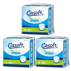 使い捨て重吸収Casoftユニセックス下着失禁防水大人用プルアップパンツ - Product Image 1