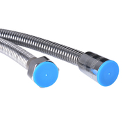 Tuyau de douche extensible en acier inoxydable chromé en métal flexible