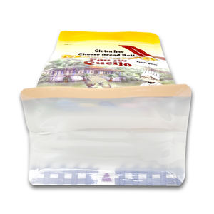 Bolsas de embalaje con acabado brillante personalizado, bolsa de embalaje de café con fondo plano y ventana transparente - Product Image 2