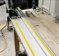 Rail de guidage linéaire en alliage d'aluminium de 800 mm pour le travail du bois, connectable, rail de guidage pour scie circulaire pour une coupe assistée