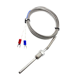 Sonde de thermocouple de type K en acier inoxydable étanche à 2 points de connexion, capteur de température à résistance au platine PT100, M12 - Product Image 1