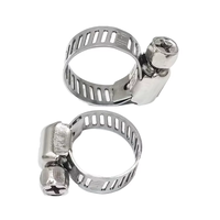 Collier de serrage à vis sans fin de style américain en acier inoxydable 304, 1/2-2 pouces, largeur de bande 8 mm, prix usine, qualité marine, fixation robuste pour tubes métalliques