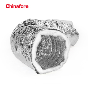 Conduits en aluminium flexibles isolés Chinafore |   Conduit de ventilation HVAC à double couche pour systèmes de climatisation - Product Image 2