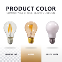 Diverses ampoules à filament LED personnalisées Décoration d'ampoule en verre G95 Base E27 3000K Lumière jaune 220-240V Haute efficacité pour la maison