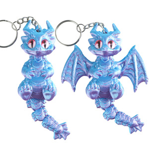 Adorabile Modello di Drago Stampato in 3D, Nuovo Design, Portachiavi Articolato, Ciondolo per Borsa, Action Figure per Età 14+, Prodotto in Cina - Product Image 3