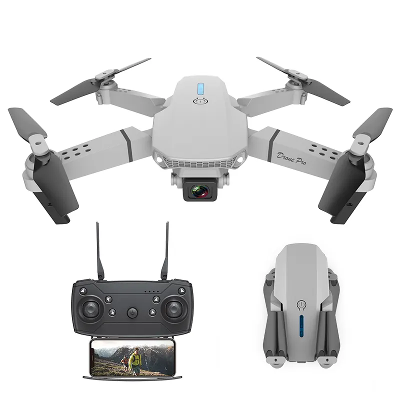 2023 güncelleme E88 Pro mini FPV Drone 3d fold 4k geniş açı çift kamera modüler pil ile acemi Drone için