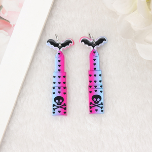 Abalorios de San Valentín de estilo gótico <span class=keywords><strong>pastel</strong></span> espeluznante, de acrílico con diseños de ataúd, araña y corazón, para pendientes, colgantes y collares, accesorios para manualidades DIY - Product Image 6