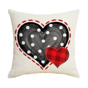 Federa Decorativa in Poliestere <span class=keywords><strong>con</strong></span> Motivo a Lettere Quadrate Stile Americano per San Valentino, per Soggiorno, Camera da Letto, Divano e Letto - Product Image 5