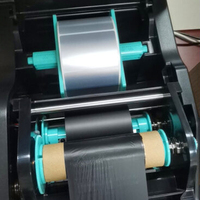 Cinta de Transferencia Térmica de Cera Negra de 110 mm x 300 m para Impresora de Etiquetas de Código de Barras