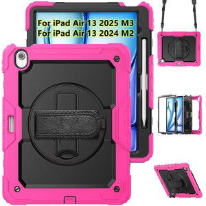 Fundas para Tablet <span class=keywords><strong>iPad</strong></span> Air 13 2025 M3 A3268 Air 13 2024 M2, Protector de Pantalla, Resistente a Golpes, con Correa - Product Image 1