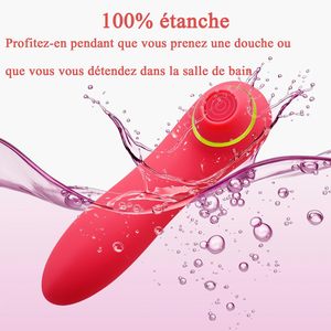 Bertenaga <span class=keywords><strong>Vibrator</strong></span> klitoris wanita Dildo 10x6 silikon lunak magnetis USB frekuensi mainan seks merah untuk wanita pengisap klitoris - Product Image 5