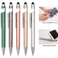 Stylet de nettoyage d'écran multifonctionnel, 1 pièce, stylo en plastique avec support mobile