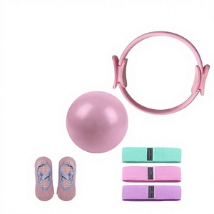 Chifory Custom Factory Pilates Accessories for Women Yoga Ball Fabric Resistance Band <b>Magic</b> Circle Yoga Circle Pilates Ring <b>Kit</b> - Product Image 4
