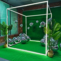 Magazine Led Personnalisé Photomaton Boule Disco en Métal Photomaton Boîte avec Lumière LED pour Décorations d'Événement