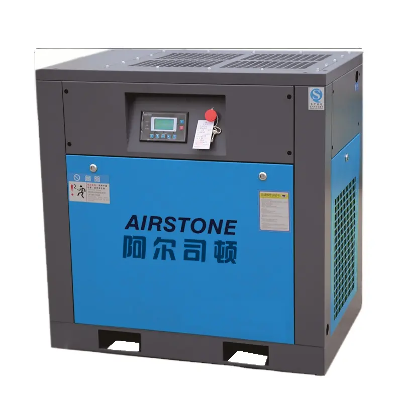 Airstone 220V 60Hz Schroef Luchtcompressor 7.5kw 10hp 35cfm Ip23 8bar 10bar 12bar