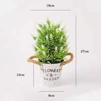 Desain simulasi Pot Lavender buatan, Pot bunga bubur kertas seni besi indah untuk dekorasi pada berbagai kesempatan