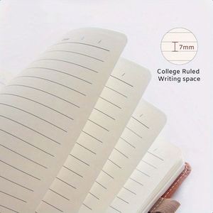 Carnet de notes A5 en cuir rigide de qualité supérieure avec élastique et porte-stylo, 100 feuilles, personnalisable pour entreprise - Product Image 4