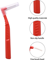 Produits de soins bucco-dentaires Brosse interdentaire Dupont Nylon L Type Dur PP Poignée Brosses interdentaires