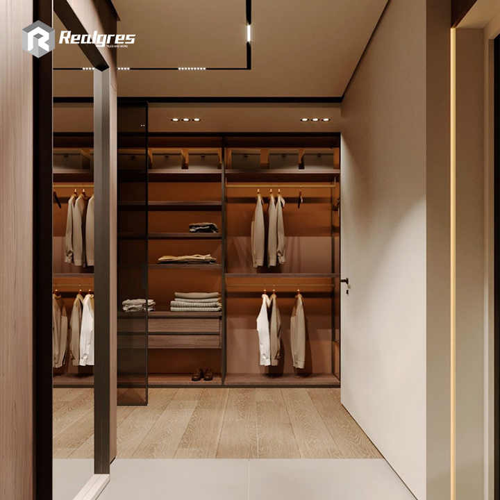 Home Modern Design Aluminum Frame Bedroom Cabinets Luxury Wooden ...