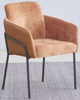 Fauteuil en métal durable personnalisé pour hôtels restaurants restaurants salles à manger salons-tapissé longue accent pour les restaurants de chambre à coucher