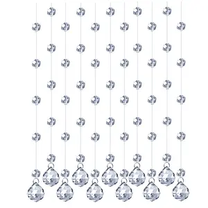 Wedding celebration clear crystal glass bead curtain crystal beads curtain for weeding decorative beaded curtains glass