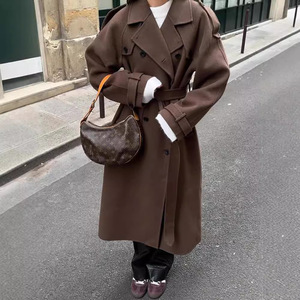 Cappotto Invernale da <span class=keywords><strong>Donna</strong></span> Personalizzabile, Marrone, Doppiopetto, Lunghezza Media, in Poliestere, Stile Formale - Product Image 2