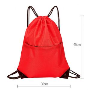 Sacs à dos promotionnels imperméables en polyester, sacs personnalisés, sacs à dos de sport avec cordon de serrage - Product Image 2