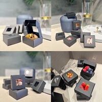 Emballage de savon cadeau de fête de vacances fenêtre transparente papier noir emballage de boîte de gâteau personnalisé Offre Spéciale