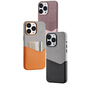 Funda de teléfono con tarjetero de dos colores de cuero de lujo, magnética, a prueba de golpes, duradera, anticaída para <span class=keywords><strong>iPhone</strong></span> 17pro, nuevas fundas para teléfonos móviles - Product Image 5