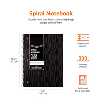 Carnet perforé à spirale avec impression de logo personnalisé, format A4/A5, ligné, 70 feuilles, fournitures scolaires et de bureau