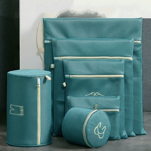 Eco-Friendly Organic Fine <b>Mesh</b> Set with Drawstring Vintage Durable Sustainable <b>Mesh</b> Sneaker <b>Laundry</b> <b>Bags</b> Wholesale - Product Image 1
