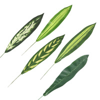 Plantes murales artificielles en plastique vert feuille de brésil, respectueuses de l'environnement, pour décorations de Thanksgiving et de Noël pour la maison, l'hôtel et le bureau
