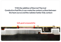 Pad thermique haute température 12,8W 15W pour GPU, tapis thermique non conducteur pour refroidissement liquide CPU/GPU en silicone/TIM