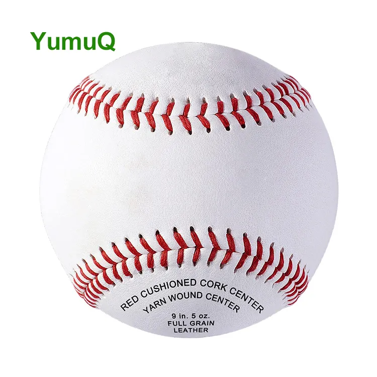 YumuQ balle de baseball à noyau en caoutchouc rembourré à double couche de taille standard pour l'entraînement et l'entraînement
