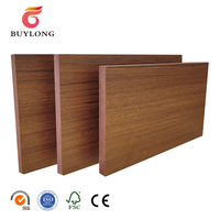 MDF Resistente al Fuego con Revestimiento de Melamina de Nogal, Clase P2 ASTM E84 CARB, Ecológico, para Dormitorio y Cocina