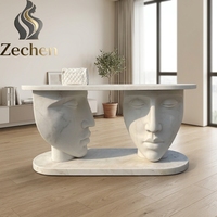 Sculptures de table en marbre personnalisées haut de gamme, modernes et épurées, pour la décoration intérieure et les tables en pierre pour espaces publics et de loisirs