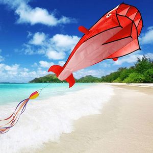 Grande ceriseau géante 3D en forme de baleine bleue et rouge, ceriseau géant sans cadre en parafoil souple, facile à piloter par vent léger - Product Image 2