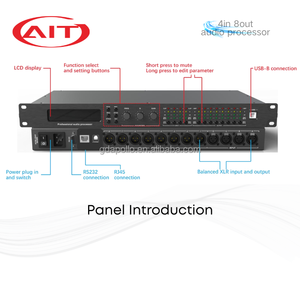 AIT DSP36FG processore Audio digitale professionale <span class=keywords><strong>3</strong></span>-in-1 6-out palcoscenico sistema EQ Delay Crossover controllo metallo durevole - Product Image 2