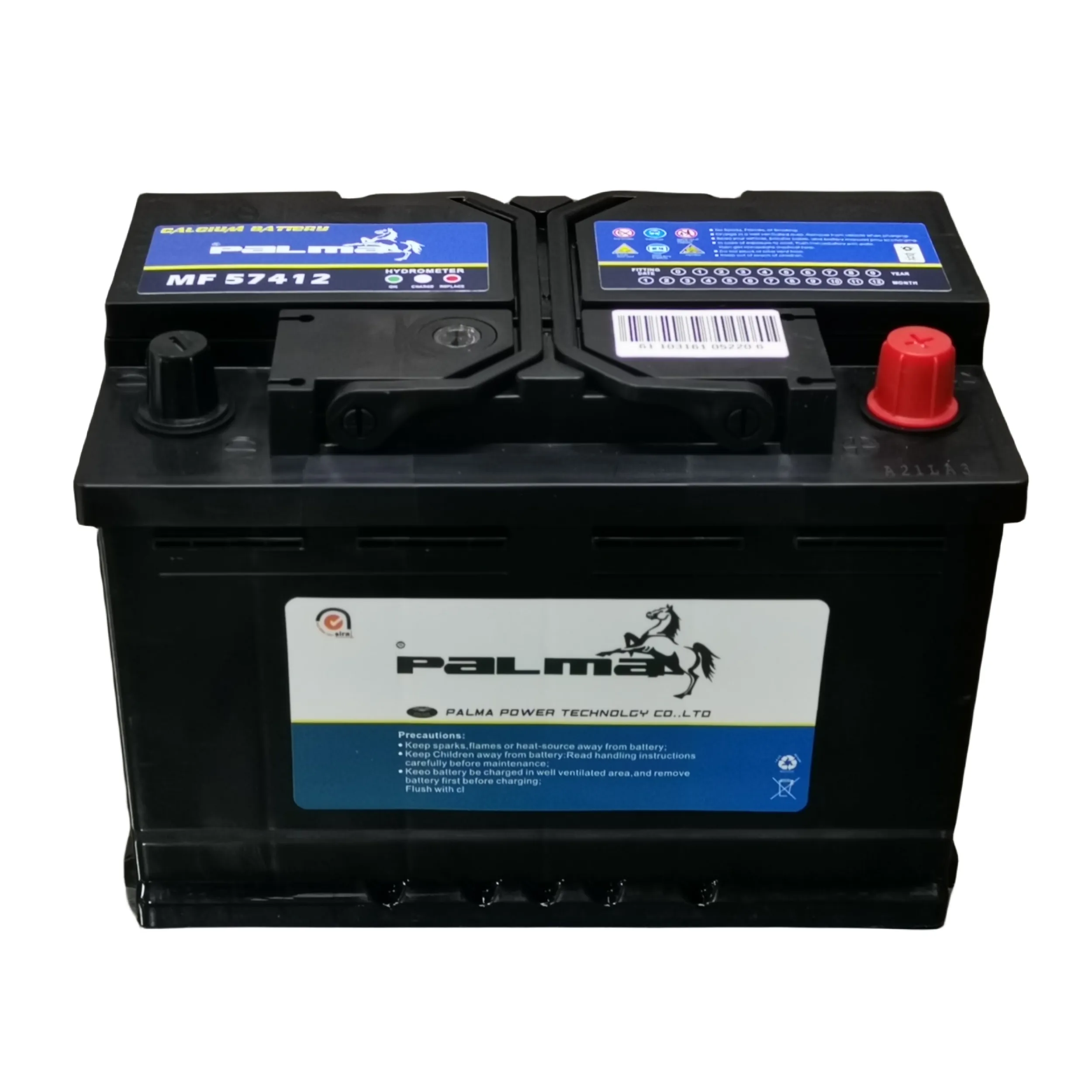 Batterie de voiture Fabricant de Chine Vente directe 12V 75AH Noir 12 DIN Standard Batterie de démarrage de voiture