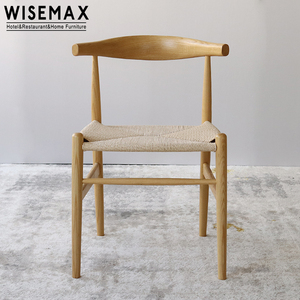 WISEMAX Đồ Nội Thất Bắc Âu Nhà Hàng Đồ Nội Thất Bàn Ăn Ghế Đặt Hans <span class=keywords><strong>Wegner</strong></span> Mây Ghế Ăn Bằng Gỗ OX Sừng Khuỷu Tay Ghế - Product Image 6