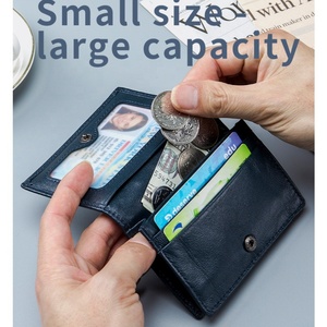 Leather Card <b>Holder</b> for Men and Women Leather Business Credit Card <b>Holder</b> <b>Wallets</b> Goat Leather Woven Card <b>Wallet</b> - Product Image 4