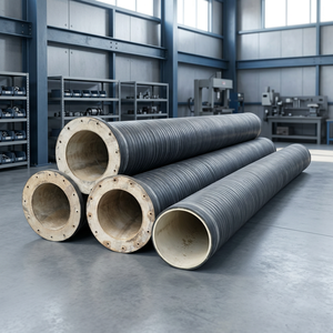 14 inch Slurry <b>Hose</b> <b>Rubber</b> Pipe Industrial Heavy Duty Large Diameter With Flange Ends For Mining And Construction Use - Product Image 3
