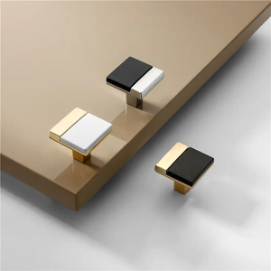 Poignées et boutons de meubles modernes en alliage de zinc, réglables, or, noir, chrome, pour chambre et cuisine, tiroirs, commodes, quincaillerie de porte - Product Image 2