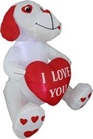 Perro Inflable de 4 Pies, Ideal para Aniversarios, Bodas y Decoración de Fiestas del Día de San Valentín