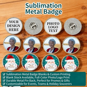 Bottoni Vuoti per Sublimazione con Spille 25mm, Spille da Bavero Vuote per Sublimazione, Badge Termotrasferibili per Lavoretti Fai-da-te - Product Image 3