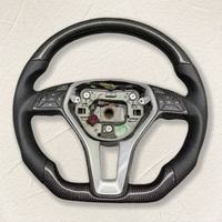 Volant en cuir véritable en fibre de carbone pour Mercedes-Benz GLC GLE450 C63 C450 E63 W176 W204 W205 W213 W218 A250 AMG GLK 207